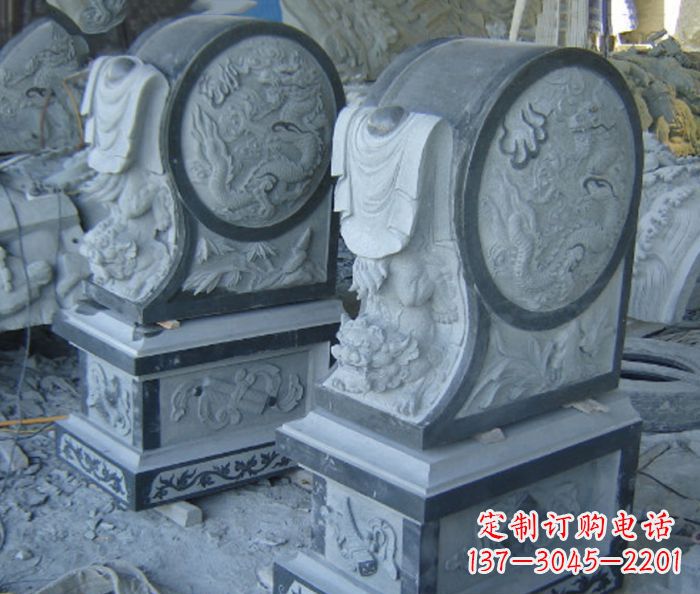 沧州仿古石门墩招财抱鼓石