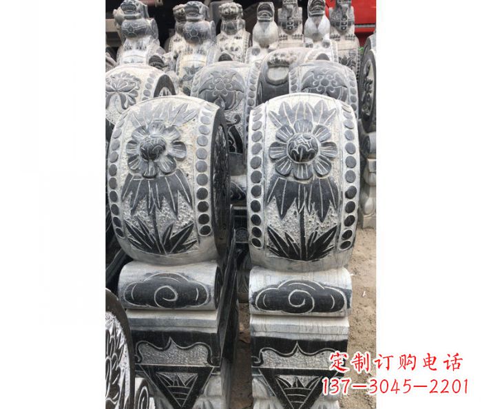 沧州仿古石门墩镇宅抱鼓石雕塑