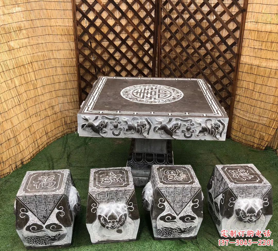 沧州仿古石桌凳公园景观石雕