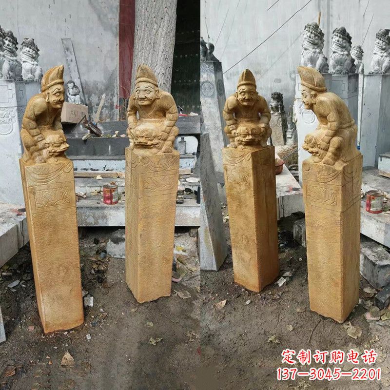 沧州经典仿古拴马桩雕塑