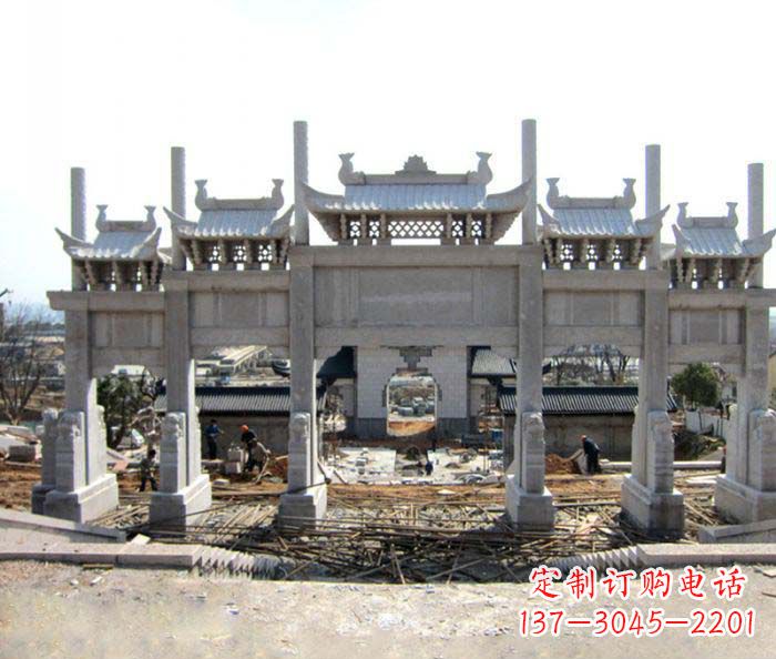 沧州仿古牌坊雕塑，定制专属你的古典魅力