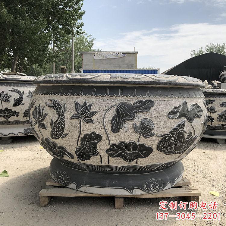 沧州仿古鱼缸花盆摆件