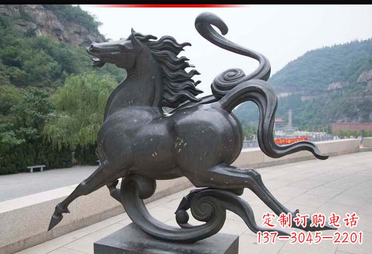 沧州公园奔马铜雕 (2)