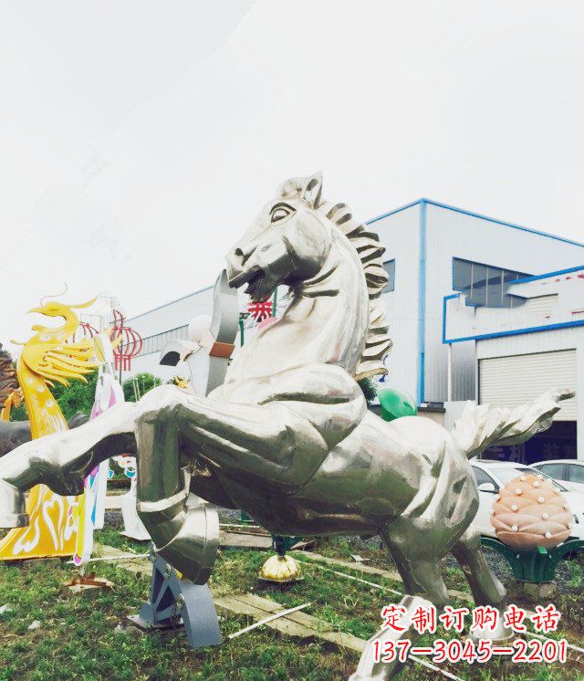 沧州产品名称优雅的不锈钢雕塑——奔马