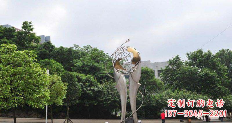 沧州中领雕塑精致大气的不锈钢地球雕塑