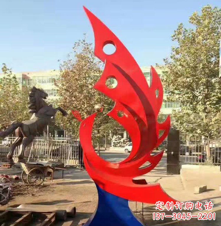 沧州艺术精美的不锈钢凤凰雕塑