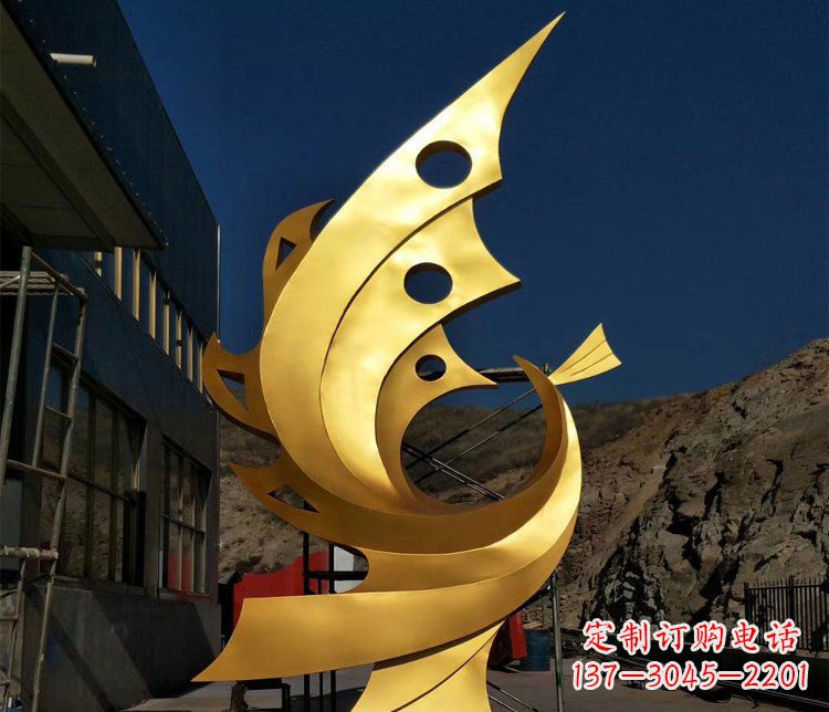沧州精美不锈钢抽象凤凰景观雕塑