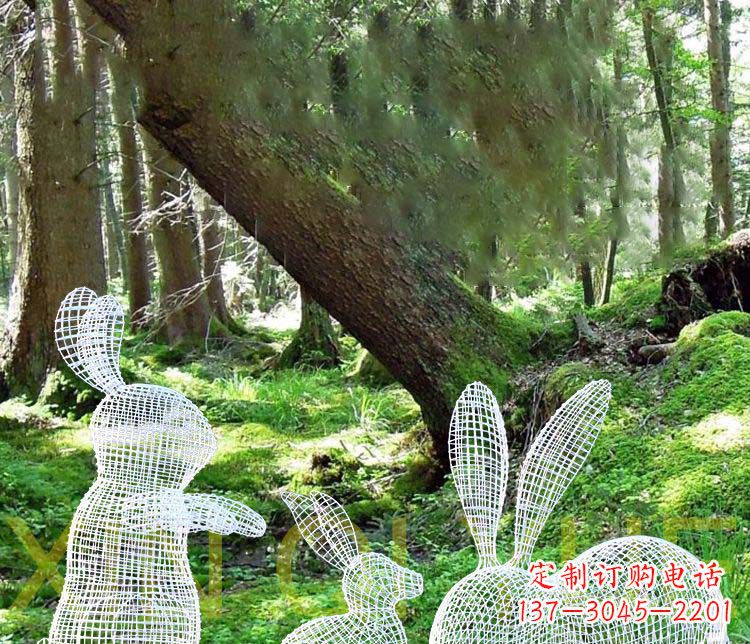 沧州精美兔子雕塑,点缀你的公园