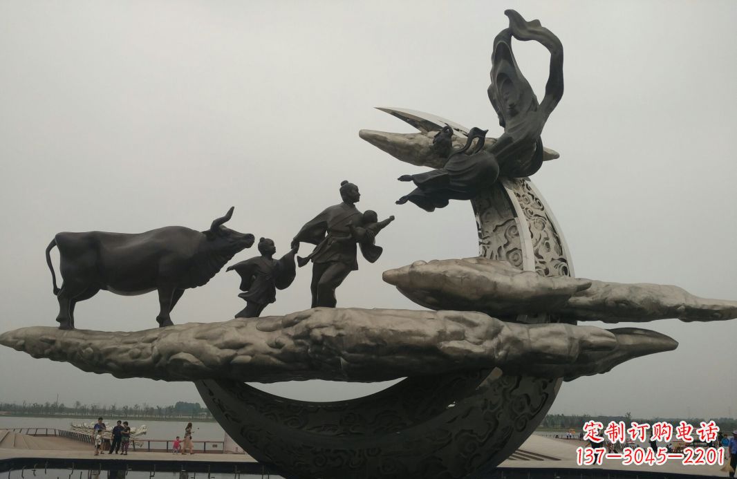 沧州古典传说景观雕塑牛郎织女