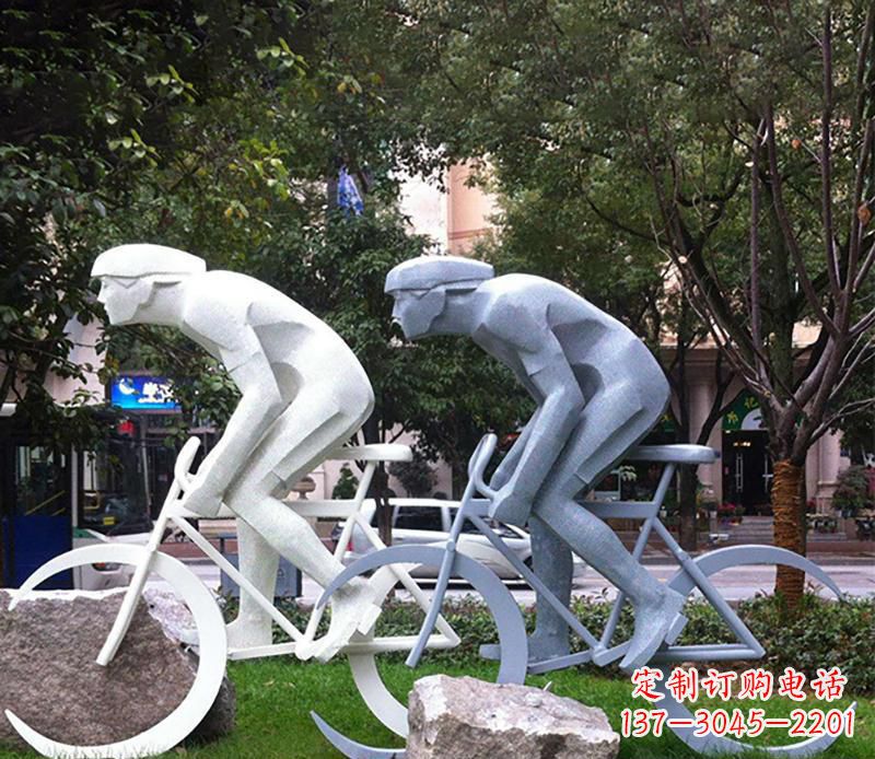 沧州装饰型不锈钢骑自行车雕塑