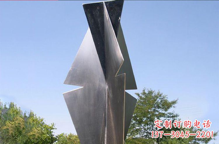 沧州不锈钢树叶雕塑更新公园景观