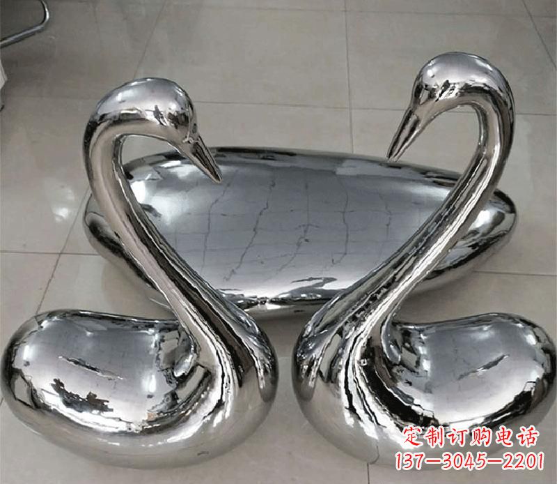沧州高端定制不锈钢天鹅雕塑