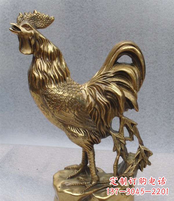 沧州经典公鸡铜雕