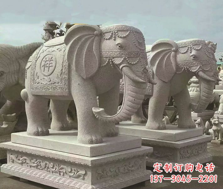 沧州精美大象大理石雕塑