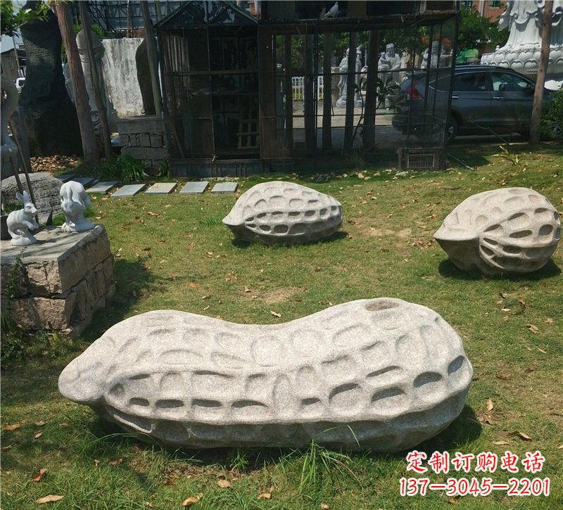 沧州精美大理石花生雕塑