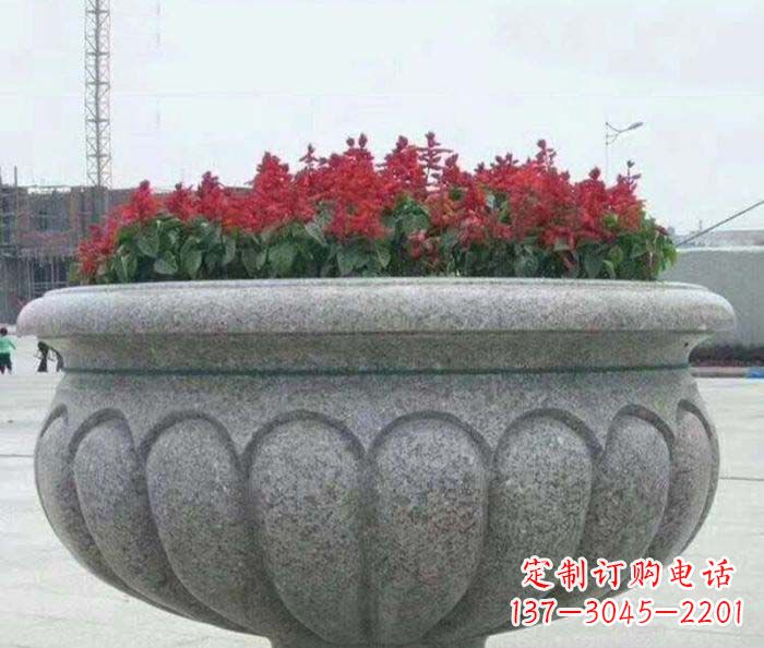 沧州精美大理石花盆雕塑