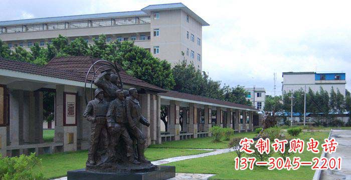 沧州风采勇猛军人铜雕