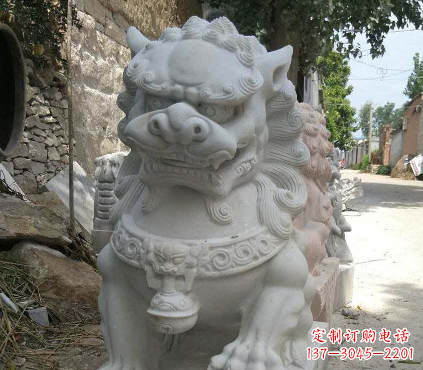沧州中领雕塑母子狮子石雕