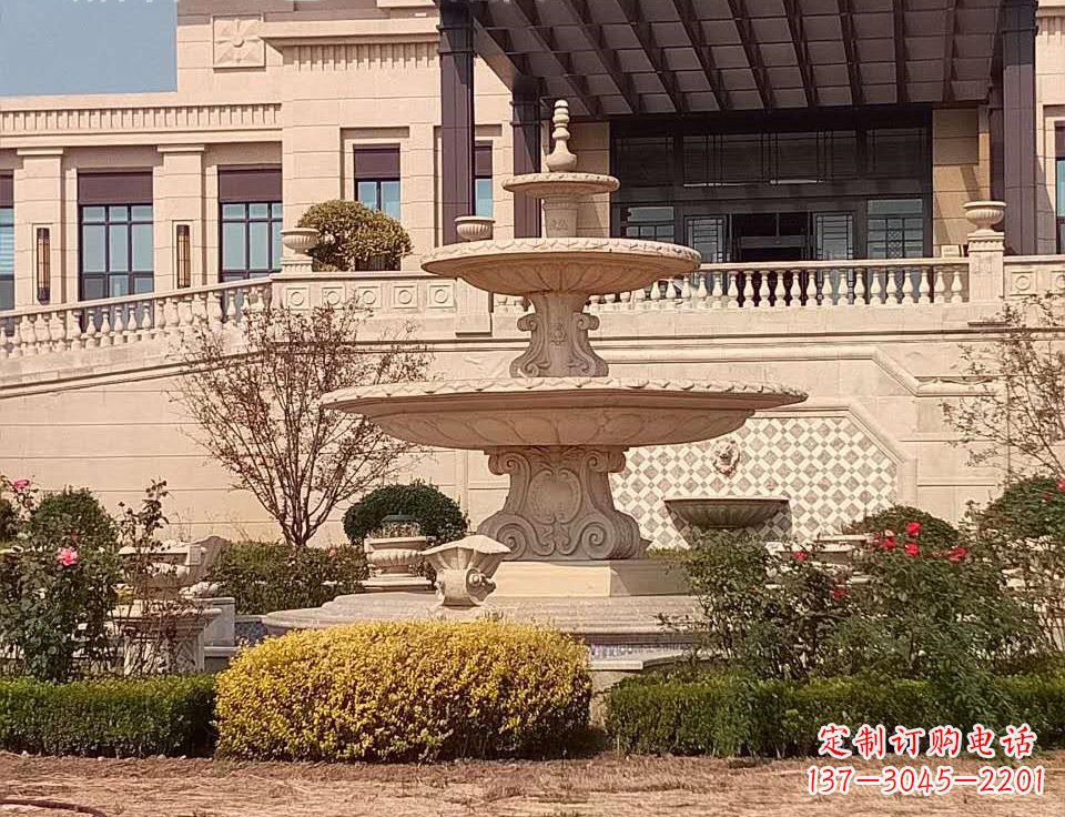 沧州中领雕塑定制精美喷泉鱼石雕