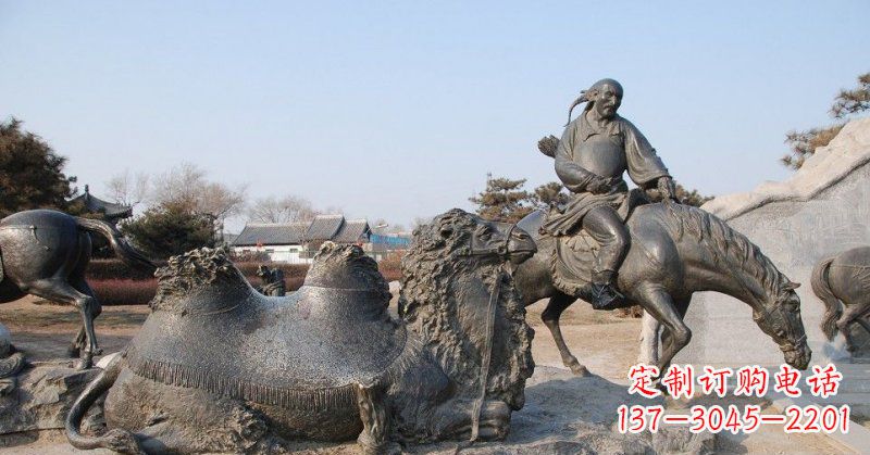 沧州精致古典 骑马雕塑