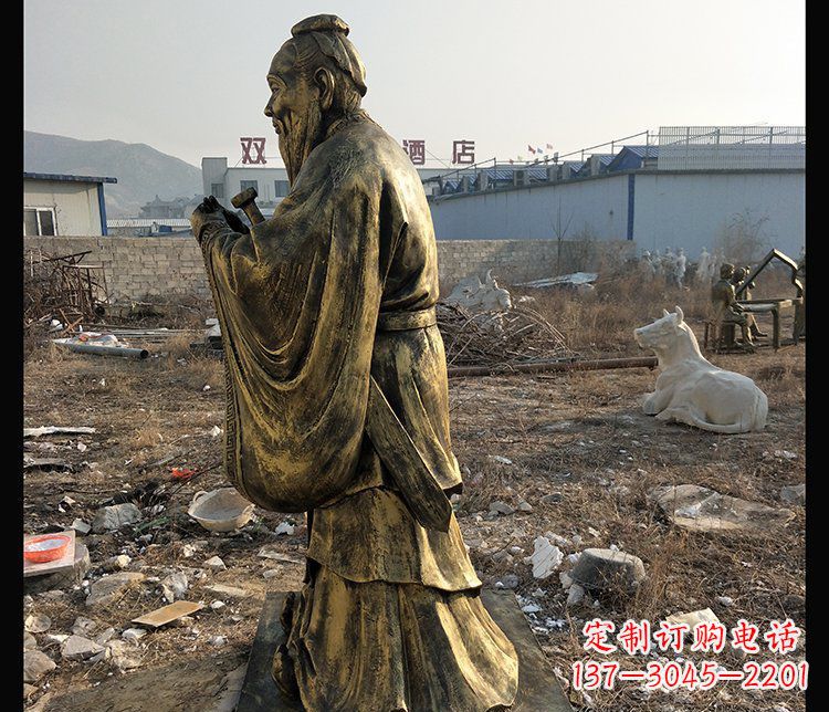 沧州铜铸孔子雕塑,传承中华民族精神文化