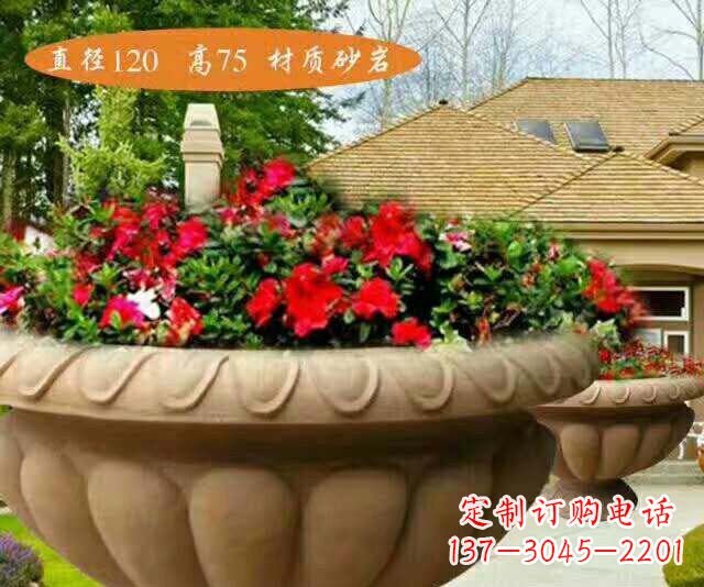 沧州高端砂岩花盆雕塑