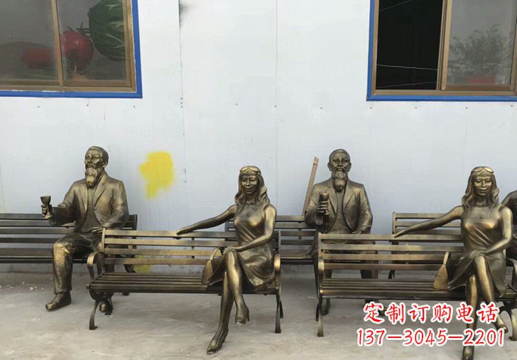 沧州唯美女性铜雕美女长椅