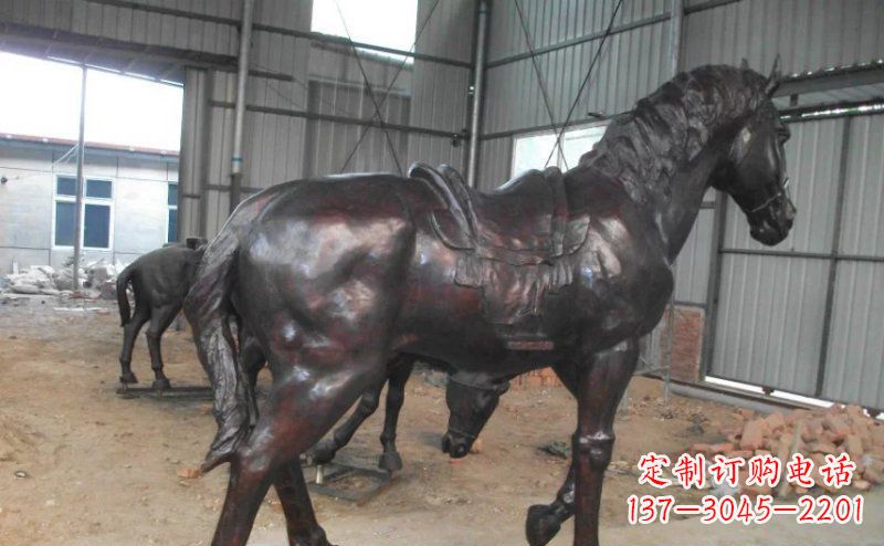 沧州公园铜马动物铜雕