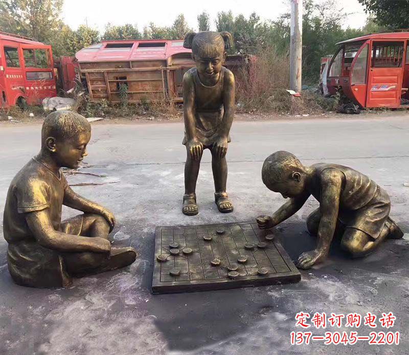 沧州铜雕“童年梦想”儿童雕塑