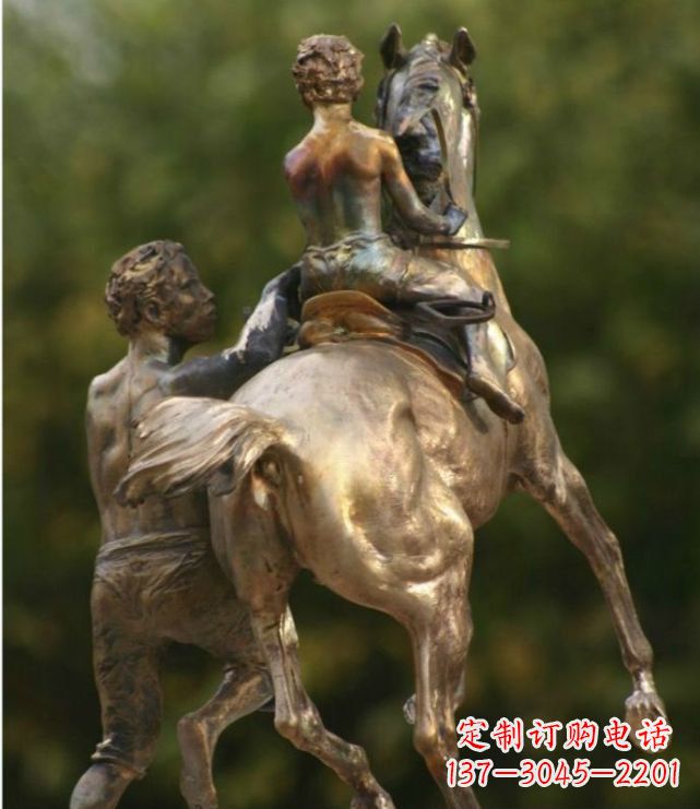 沧州浪漫无限,精致骑马铜雕