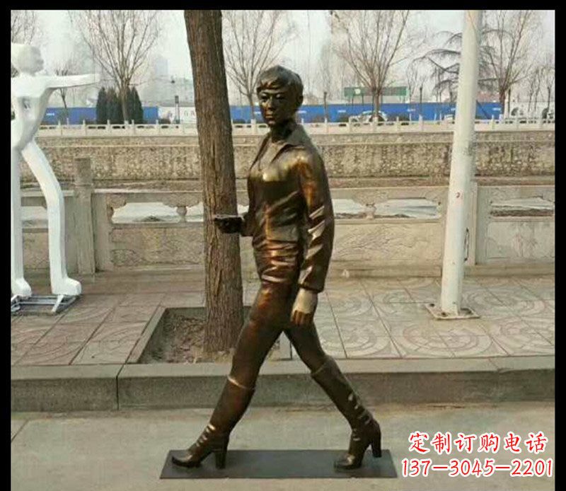 沧州中领雕塑为您打造优雅铜女孩雕像