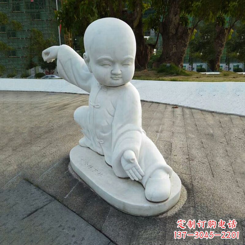 沧州瑞士艺术家精美制作的和尚汉白玉石雕塑