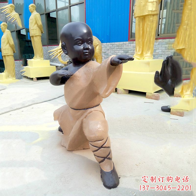 沧州传承传统文化的绝佳礼品——“功夫小和尚”雕塑