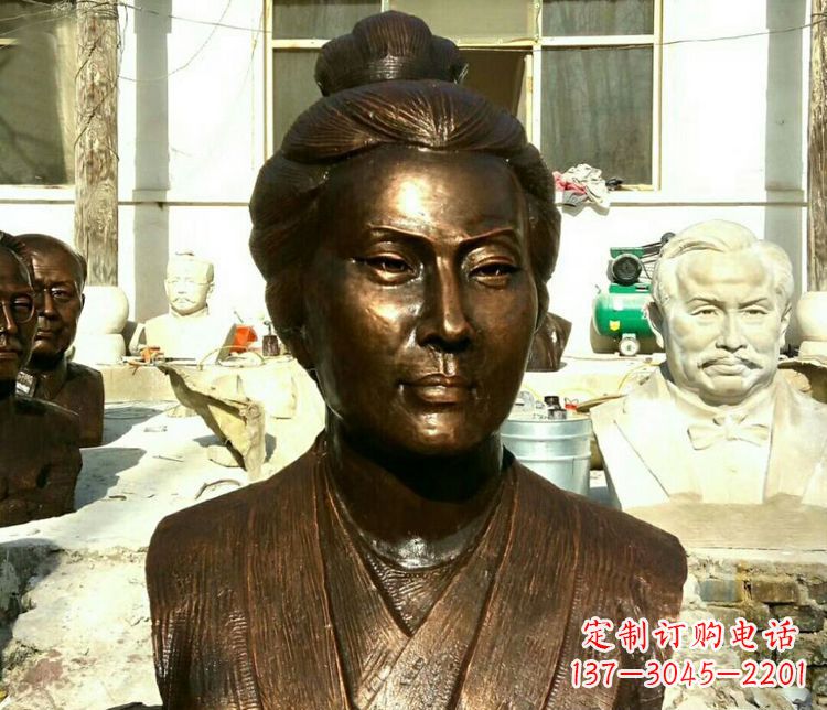 沧州传承经典,精美雕塑李清照胸像铜雕