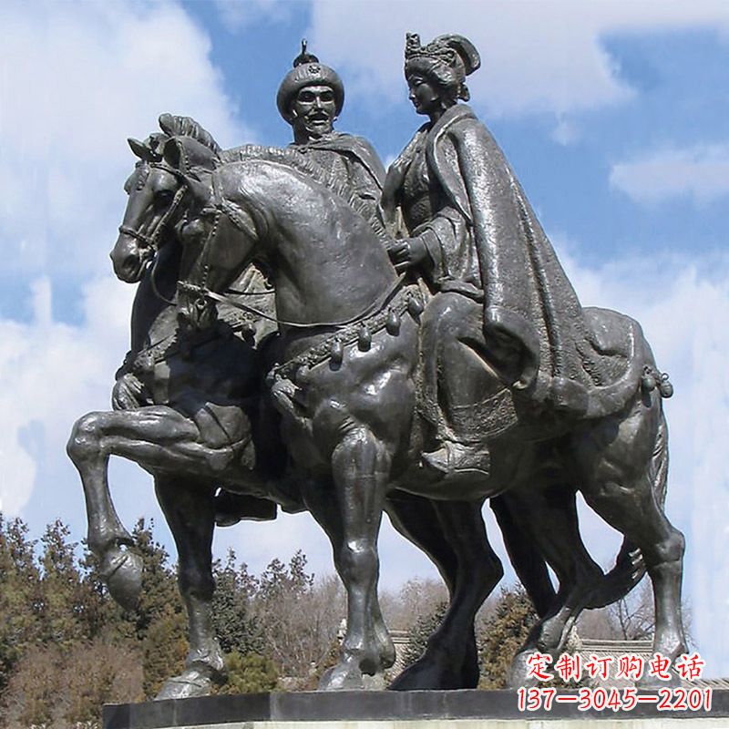 沧州古代风采:王昭君骑马雕塑