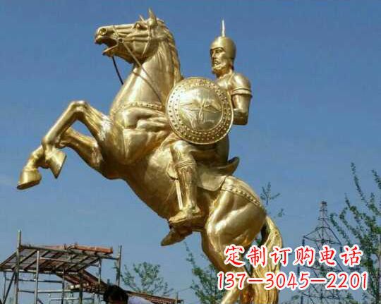 沧州古罗马战士骑马铜雕——让你呈现最传统的骑士风采