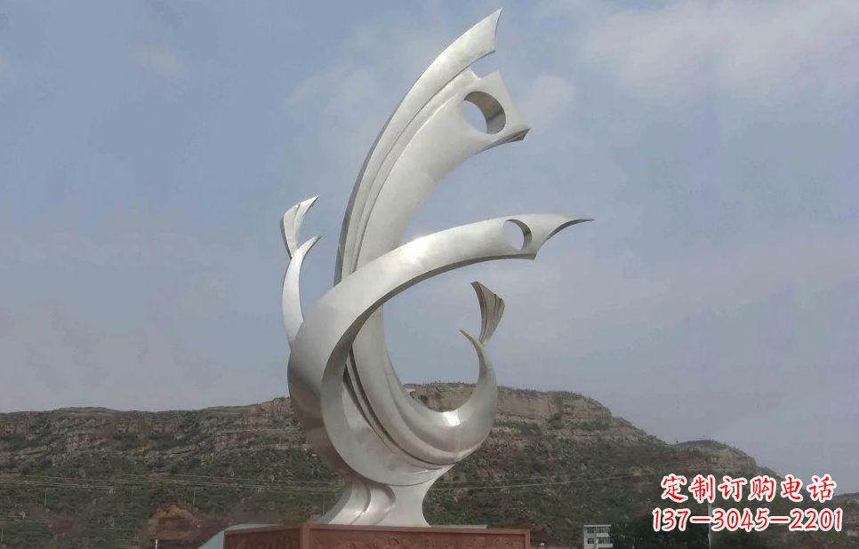 沧州金羽凤凰-不锈钢抽象雕塑