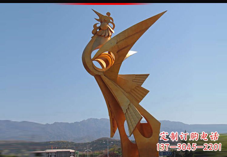 沧州中领雕塑凤凰抽象雕塑11英寸