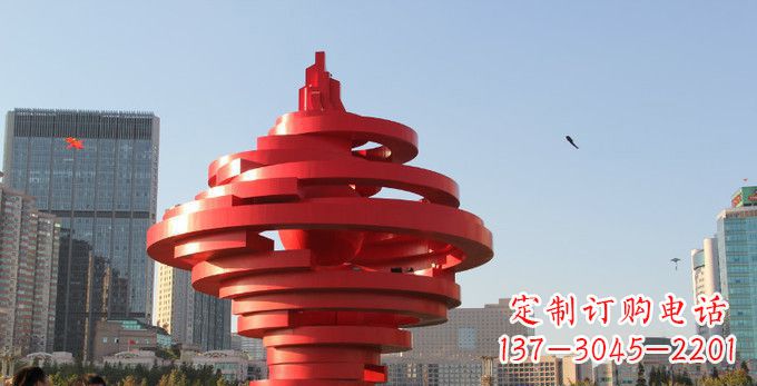 沧州不锈钢抽象火炬雕塑,展现活力与坚强