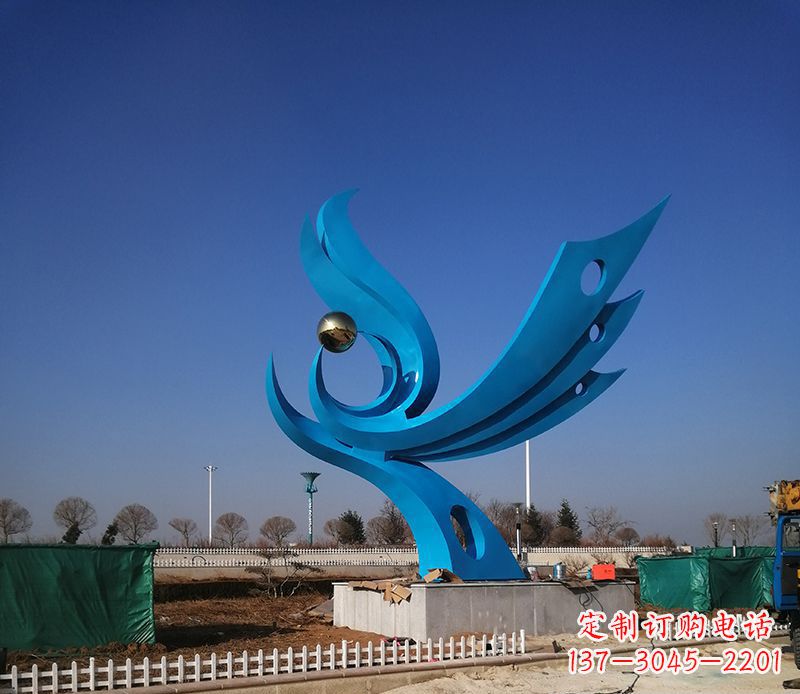 沧州广场不锈钢凤凰雕塑
