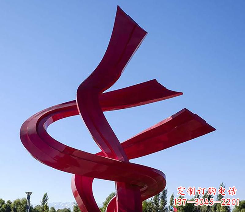沧州不锈钢飘带景观雕塑