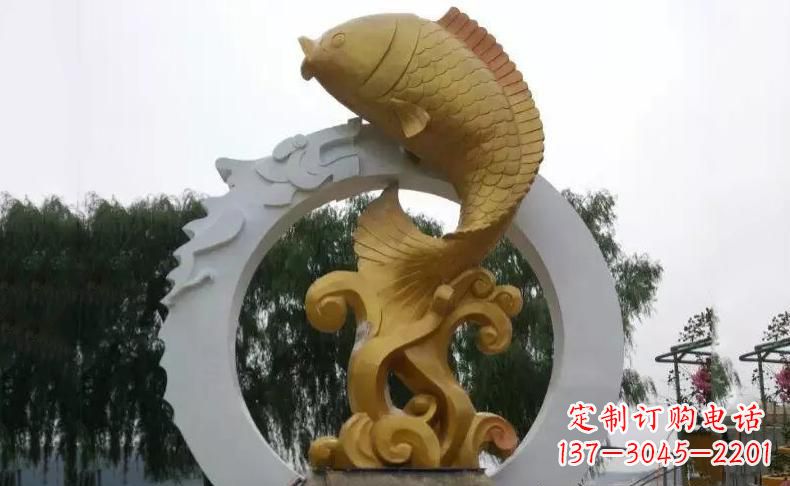沧州令人惊叹的不锈钢金龙鱼雕塑