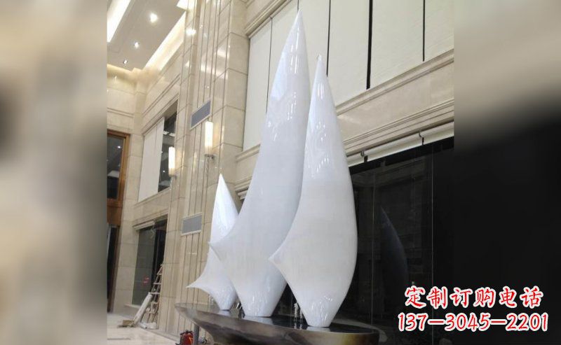 沧州精美不锈钢帆船雕塑