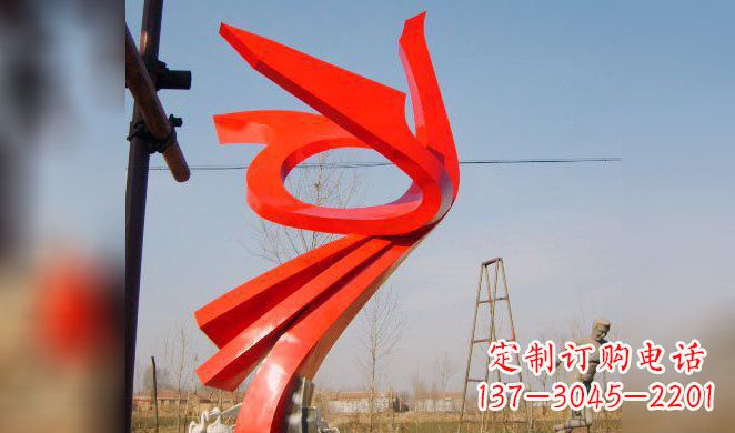沧州广场凤凰不锈钢雕塑 (3)