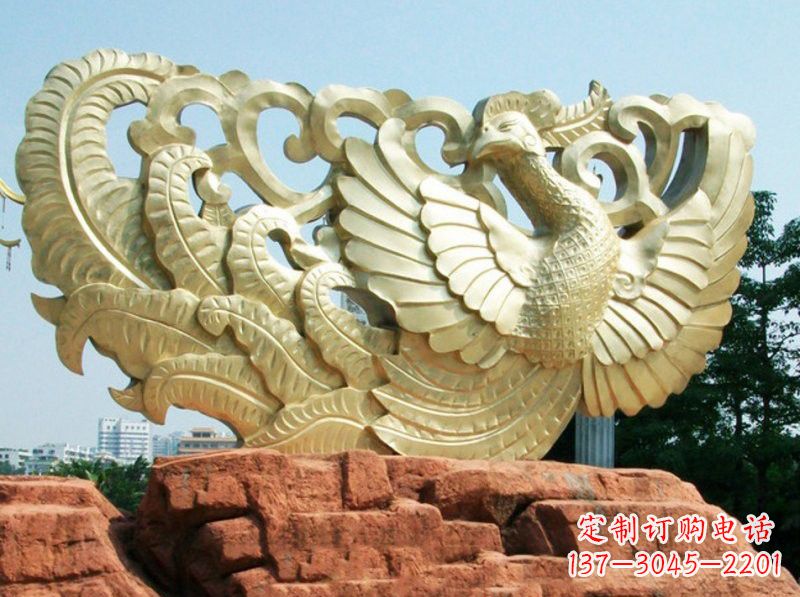 沧州欣赏瑰丽的凤凰铜雕
