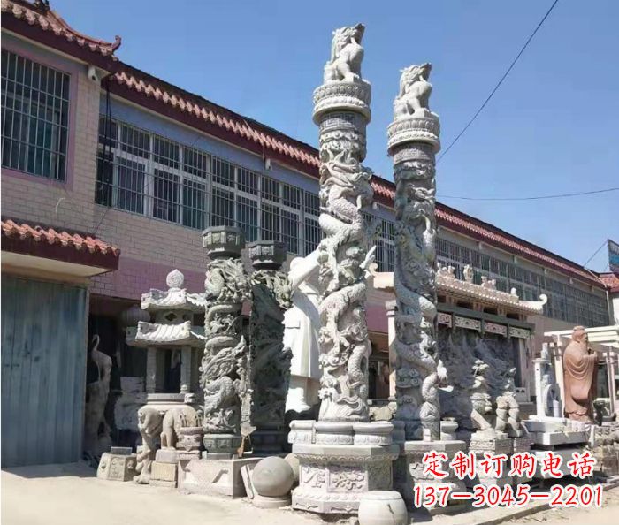 沧州品质考究的大理石龙柱石雕