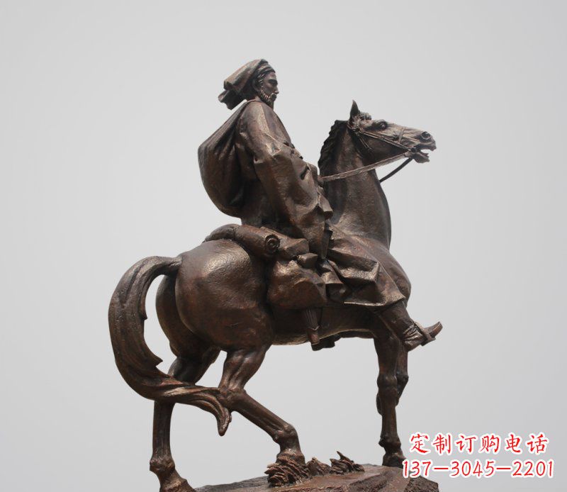 沧州广场欧式骑马人景观铜雕