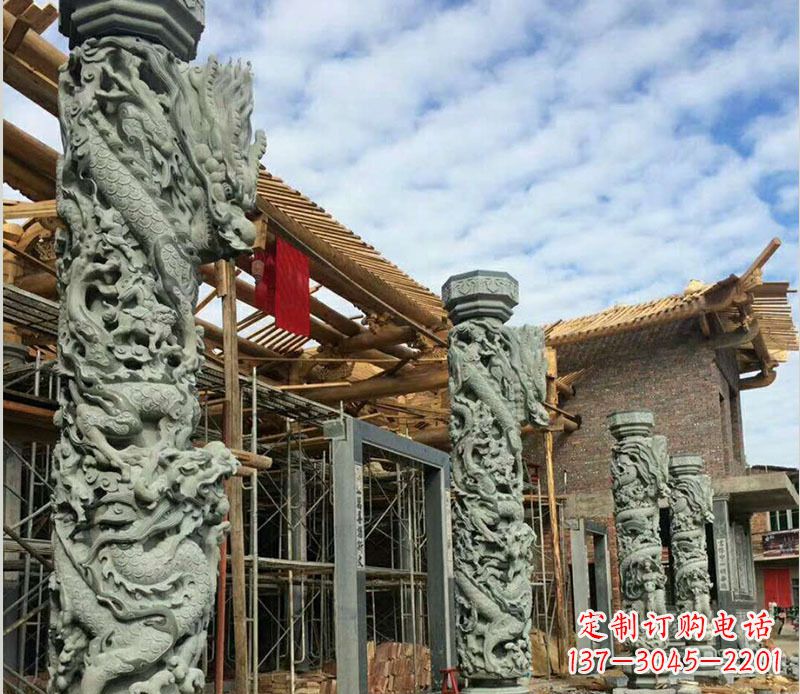 沧州高雅大气的龙柱石雕