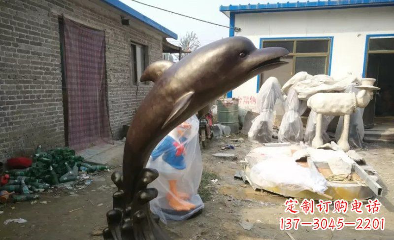 沧州海豚精美铜雕,给你不一样的视觉享受