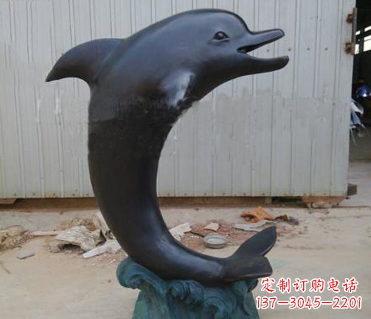 沧州一群海豚成就美丽的海洋动物喷泉铜雕塑
